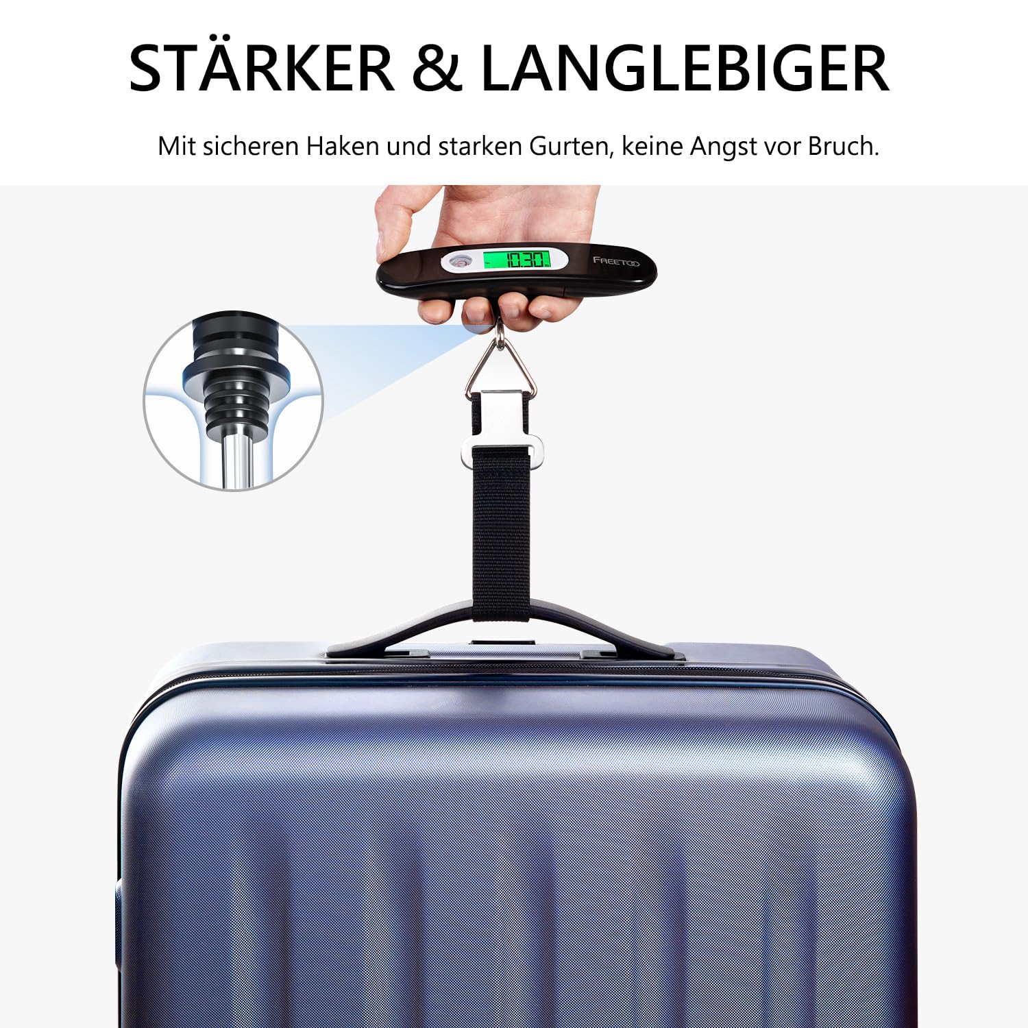 Digitale Kofferwaage mit 50kg Tragkraft